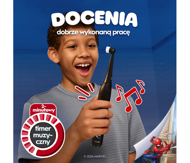 Oral-B Szczoteczka magnetyczna iO Kids Spider-Man (6+, z etui) - 1519314 - zdjęcie 7